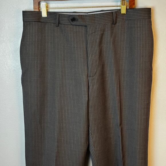 Men's Tommy Hilfiger Striped Wool Dress Pants Slacks 36 x 34 Career Wear - Picture 1 of 9